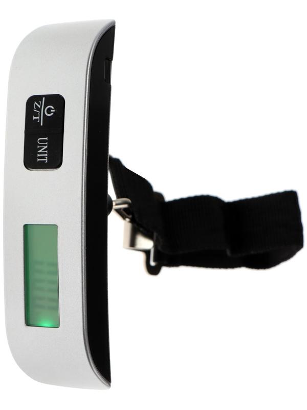 Ручные электронные весы-безмен для багажа Luazon LVU-10, до 50 кг, термометр, CR2032, чёрный