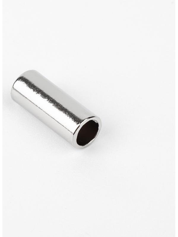 Наконечник для шнура цилиндр, d = 6 × 15 мм, 4 шт, цвет серебряный