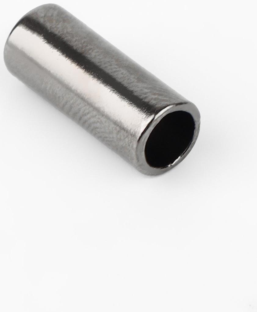 Наконечник для шнура цилиндр, d = 6 × 15 мм, 4 шт, цвет чёрный никель