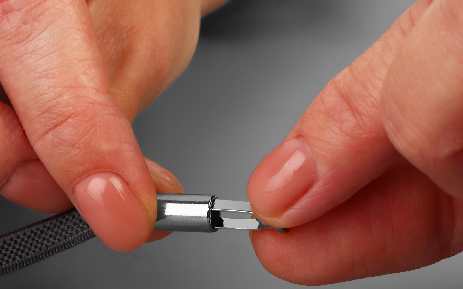 Наконечник для шнура цилиндр, d = 6 × 15 мм, 4 шт, цвет чёрный никель