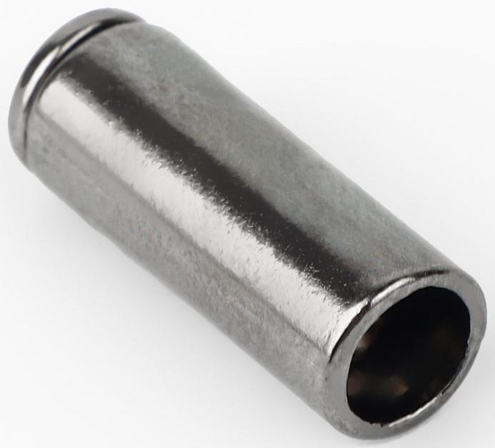 Наконечник для шнура цилиндр, d = 6 × 15 мм, 4 шт, цвет чёрный никель