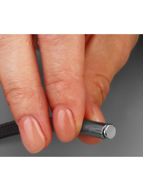 Наконечник для шнура цилиндр, d = 6 × 15 мм, 4 шт, цвет чёрный никель