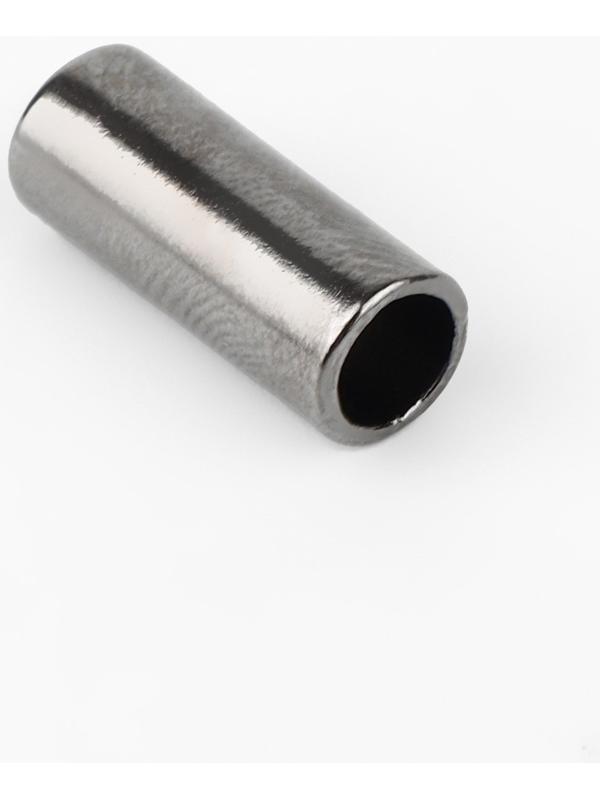 Наконечник для шнура цилиндр, d = 6 × 15 мм, 4 шт, цвет чёрный никель