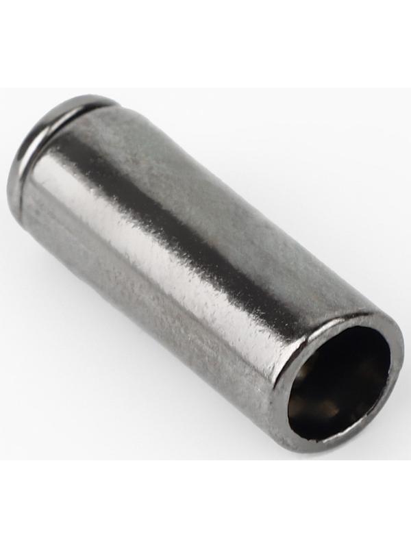 Наконечник для шнура цилиндр, d = 6 × 15 мм, 4 шт, цвет чёрный никель