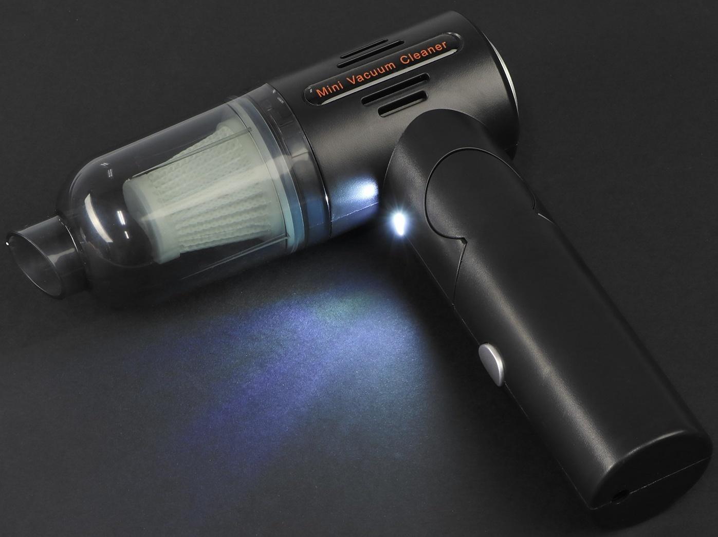 Пылесос автомобильный, мини, беспроводной, 2 насадки, 50 Вт, 12 В