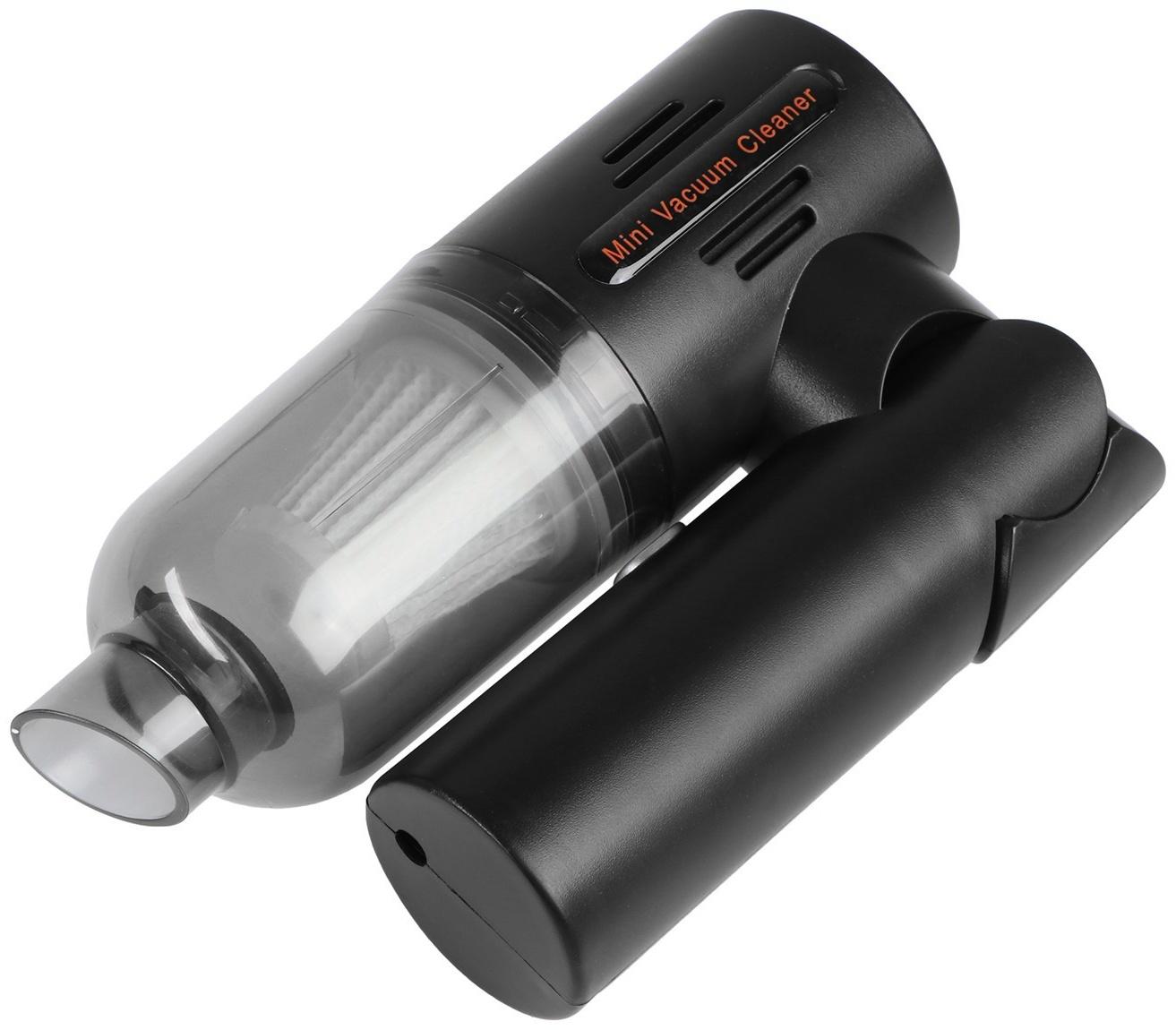 Пылесос автомобильный, мини, беспроводной, 2 насадки, 50 Вт, 12 В