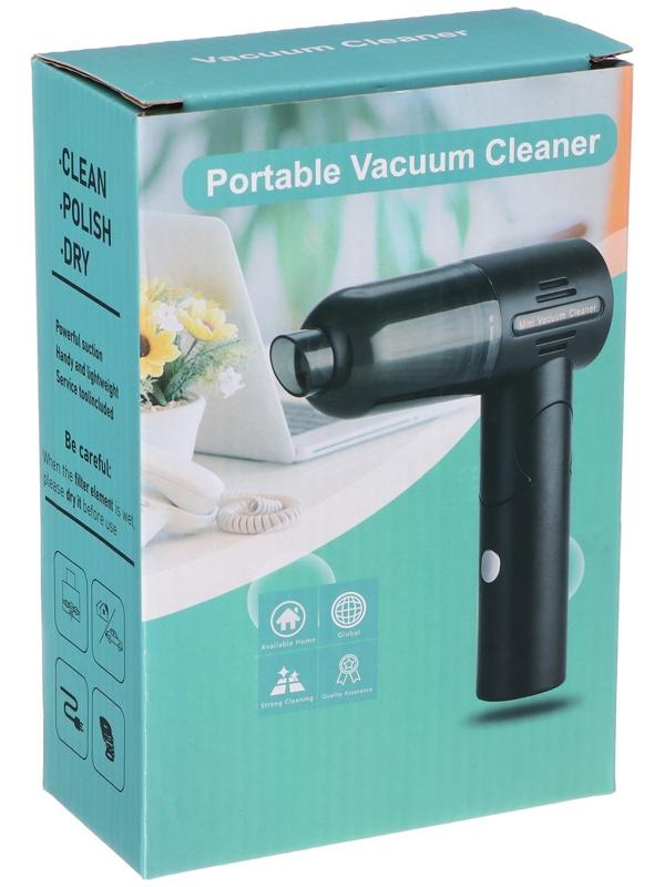 Пылесос автомобильный, мини, беспроводной, 2 насадки, 50 Вт, 12 В