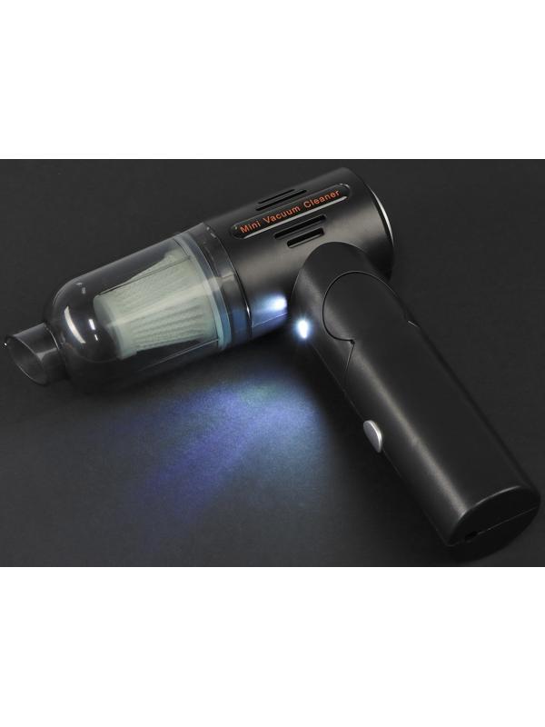 Пылесос автомобильный, мини, беспроводной, 2 насадки, 50 Вт, 12 В