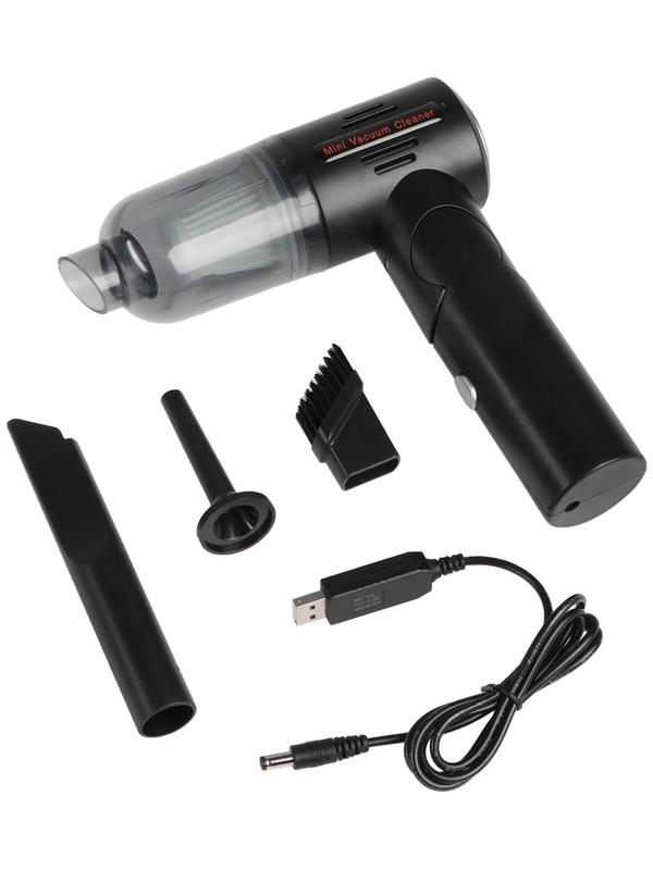Пылесос автомобильный, мини, беспроводной, 2 насадки, 50 Вт, 12 В