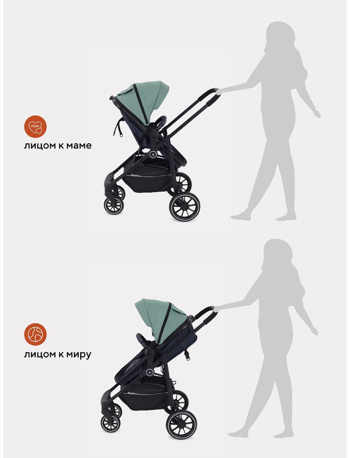 Коляска - трансформер RANT BASIC AZURE, цвет зеленый