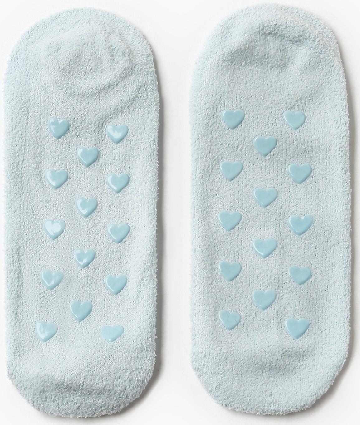 Носки женские укороченные нескользящие, цвет голубой, размер 36-39