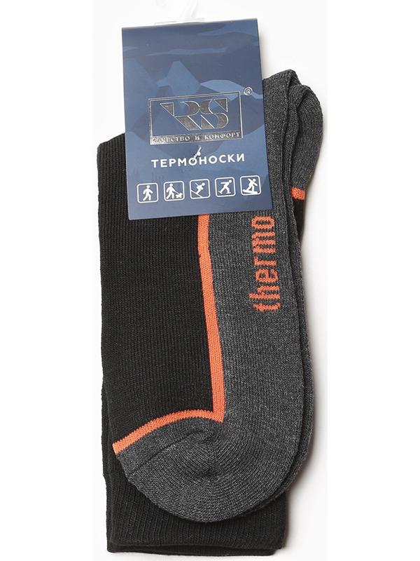 Термоноски мужские, цвет чёрный, размер 40-44