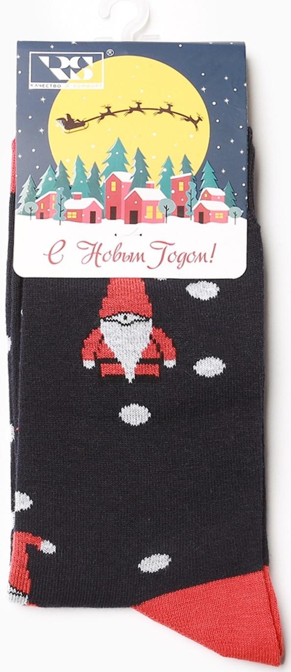 Носки мужские Дед мороз, цвет тёмно-синий, размер 40-44