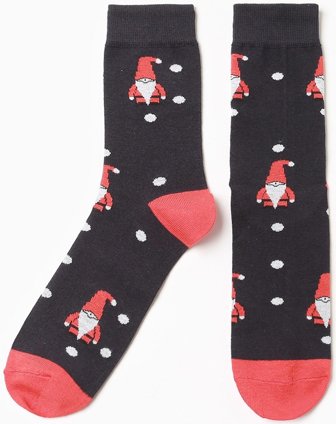 Носки мужские Дед мороз, цвет тёмно-синий, размер 40-44