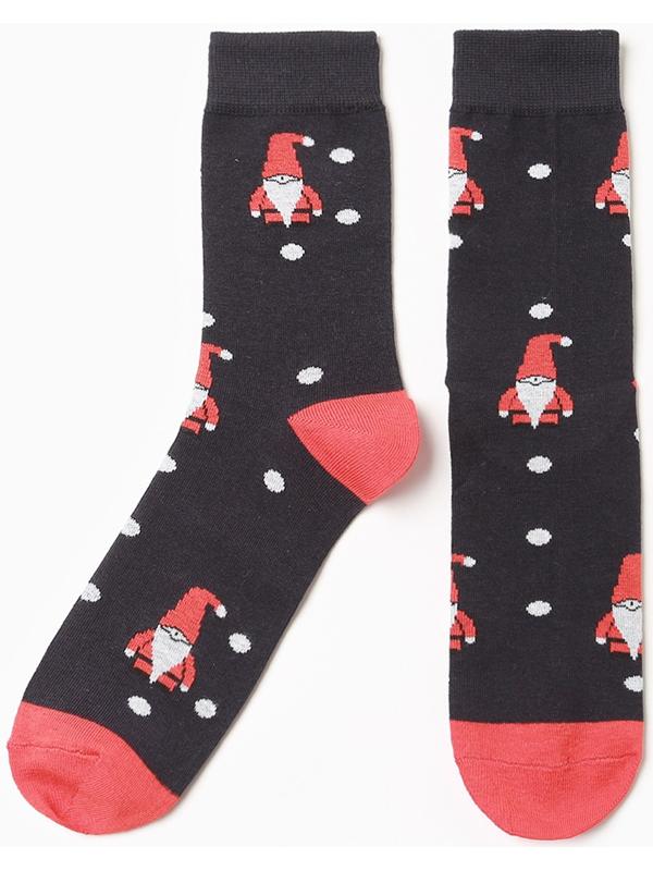 Носки мужские Дед мороз, цвет тёмно-синий, размер 40-44