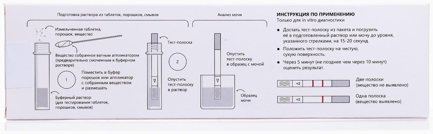 Тест для выявления 11 видов наркотиков в моче 