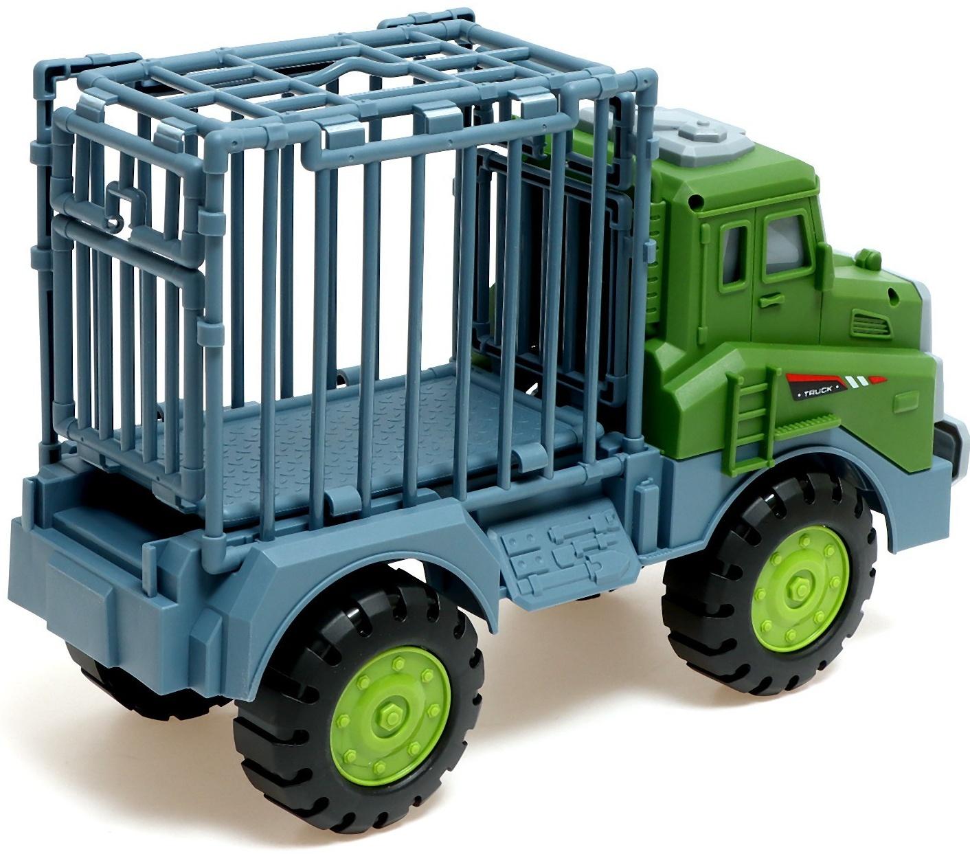 Грузовик-парковка «ДиноTruck», 2 машинки-динозавра в клетке