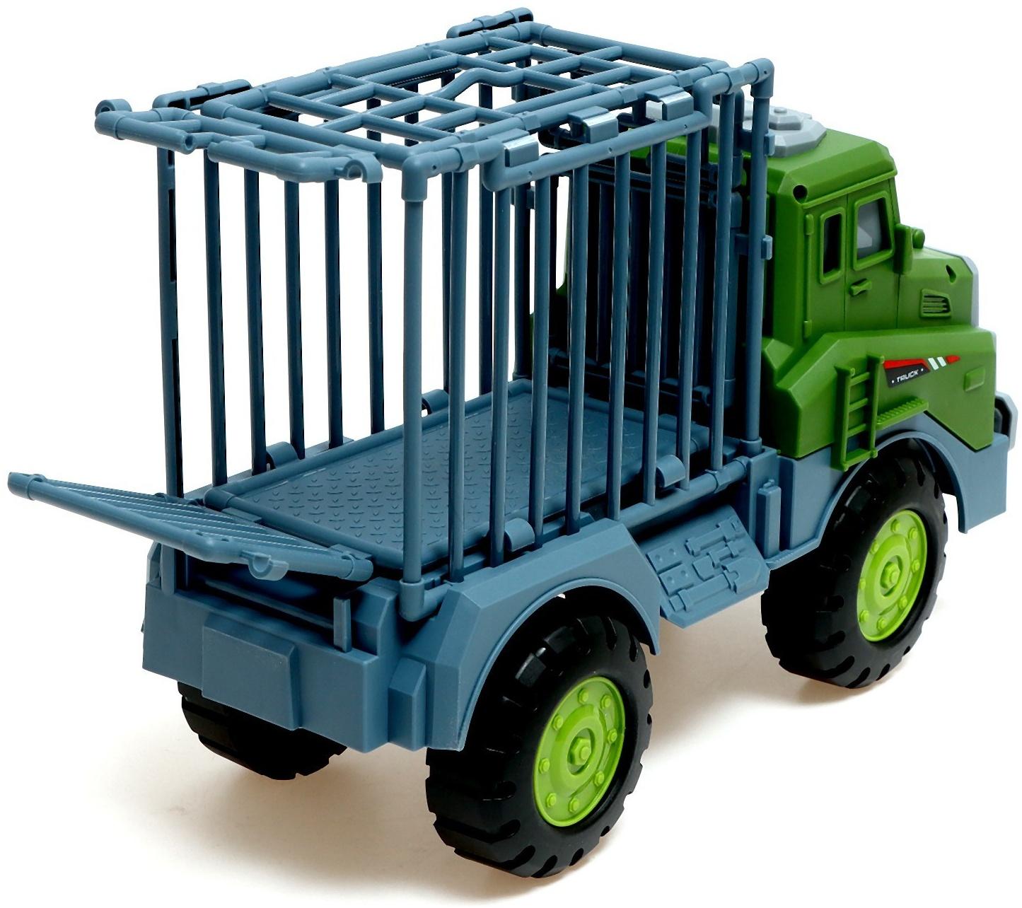 Грузовик-парковка «ДиноTruck», 2 машинки-динозавра в клетке