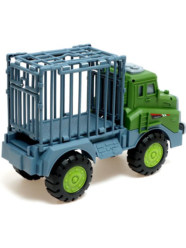 Грузовик-парковка «ДиноTruck», 2 машинки-динозавра в клетке