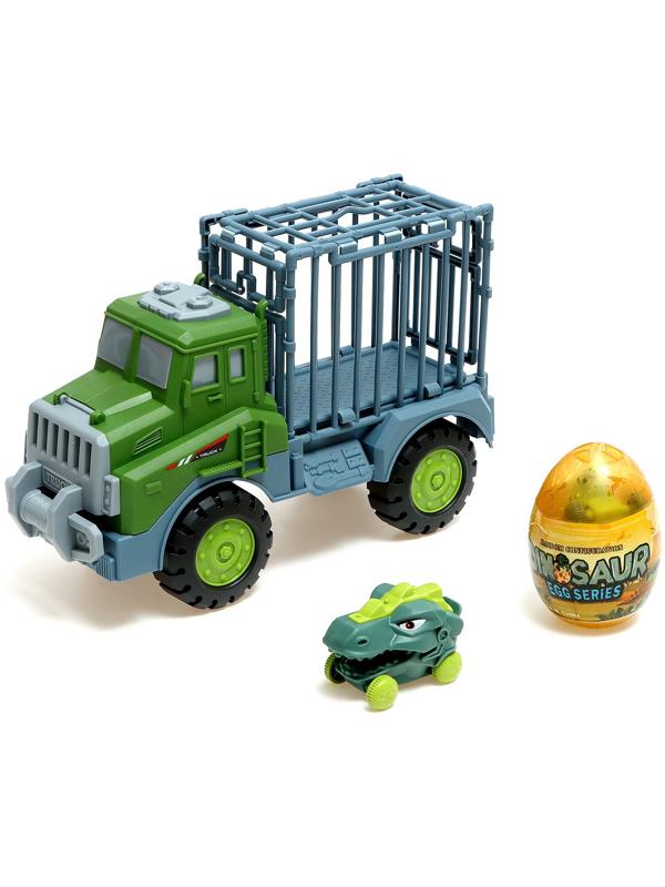 Грузовик-парковка «ДиноTruck», 2 машинки-динозавра в клетке