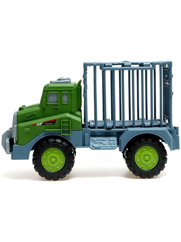 Грузовик-парковка «ДиноTruck», 2 машинки-динозавра в клетке