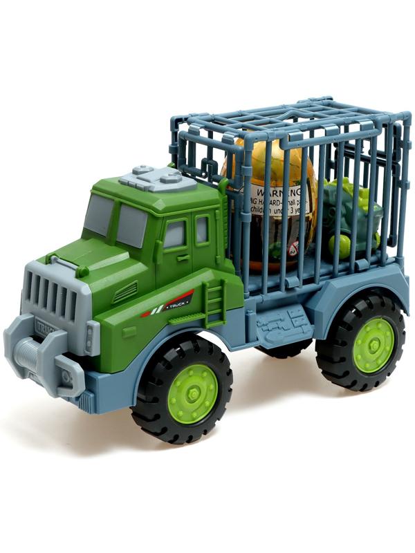 Грузовик-парковка «ДиноTruck», 2 машинки-динозавра в клетке