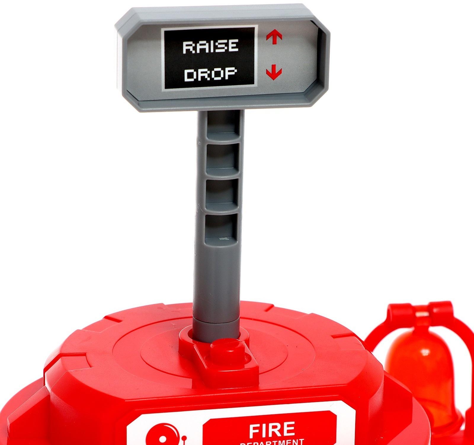 Парковка «Пожарная», с подъёмом, машинка опускается с кнопки, звонит колокол, МИКС