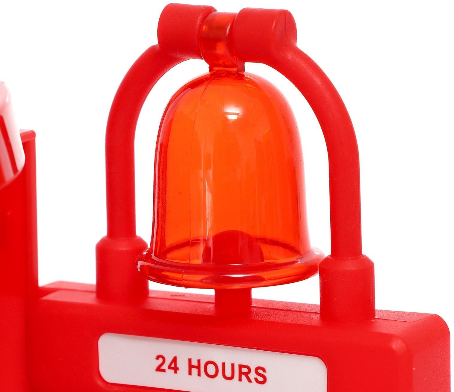 Парковка «Пожарная», с подъёмом, машинка опускается с кнопки, звонит колокол, МИКС