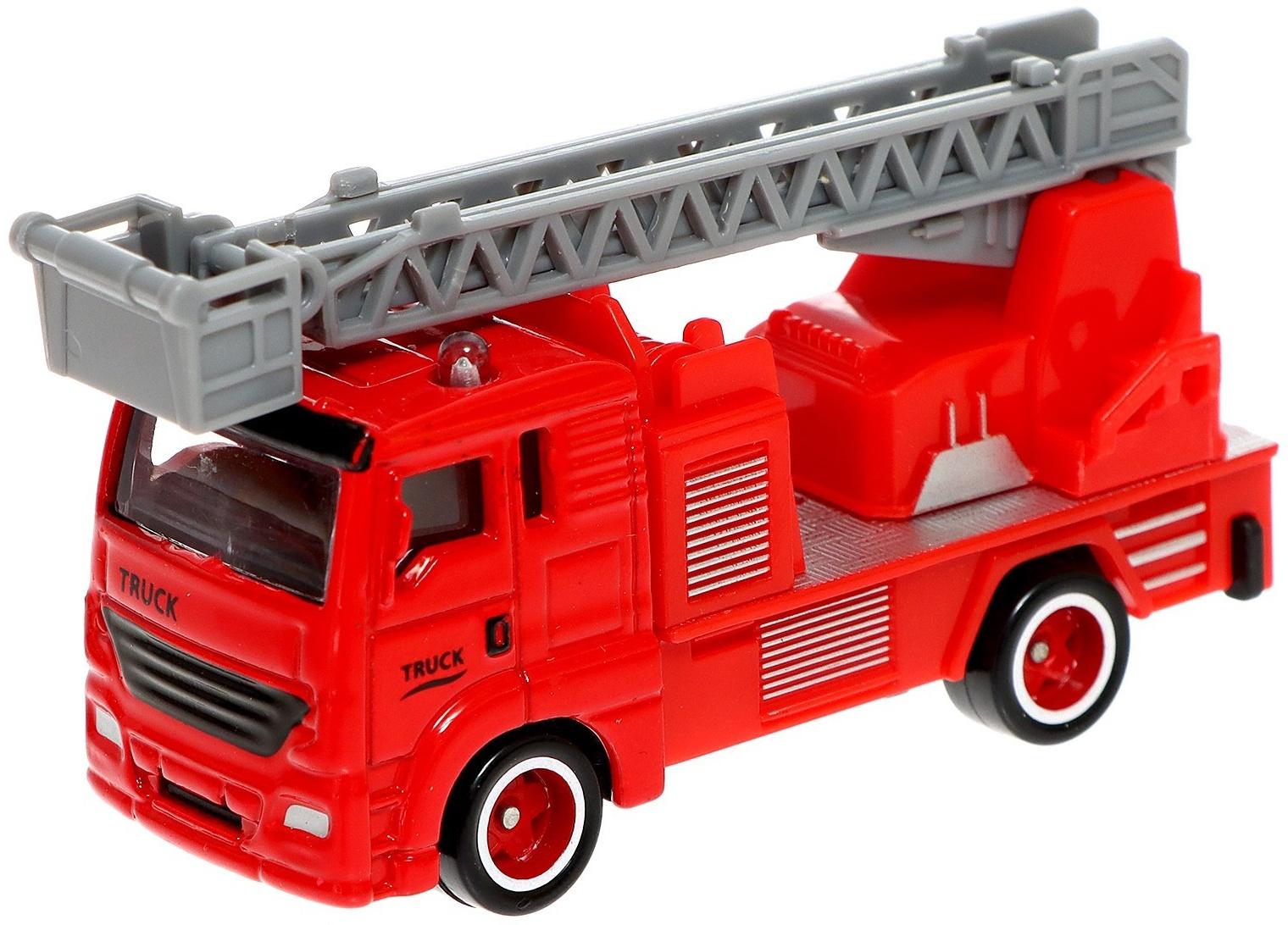 Парковка «Пожарная», с подъёмом, машинка опускается с кнопки, звонит колокол, МИКС