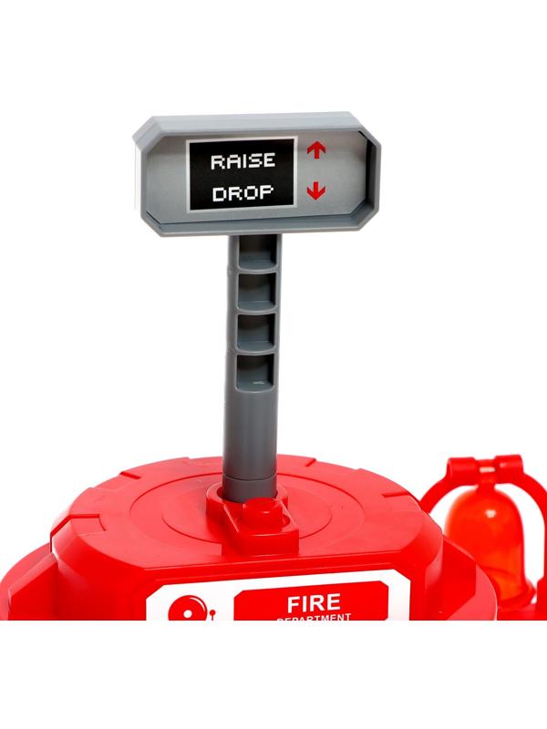 Парковка «Пожарная», с подъёмом, машинка опускается с кнопки, звонит колокол, МИКС