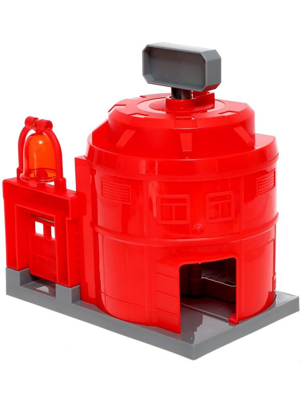 Парковка «Пожарная», с подъёмом, машинка опускается с кнопки, звонит колокол, МИКС