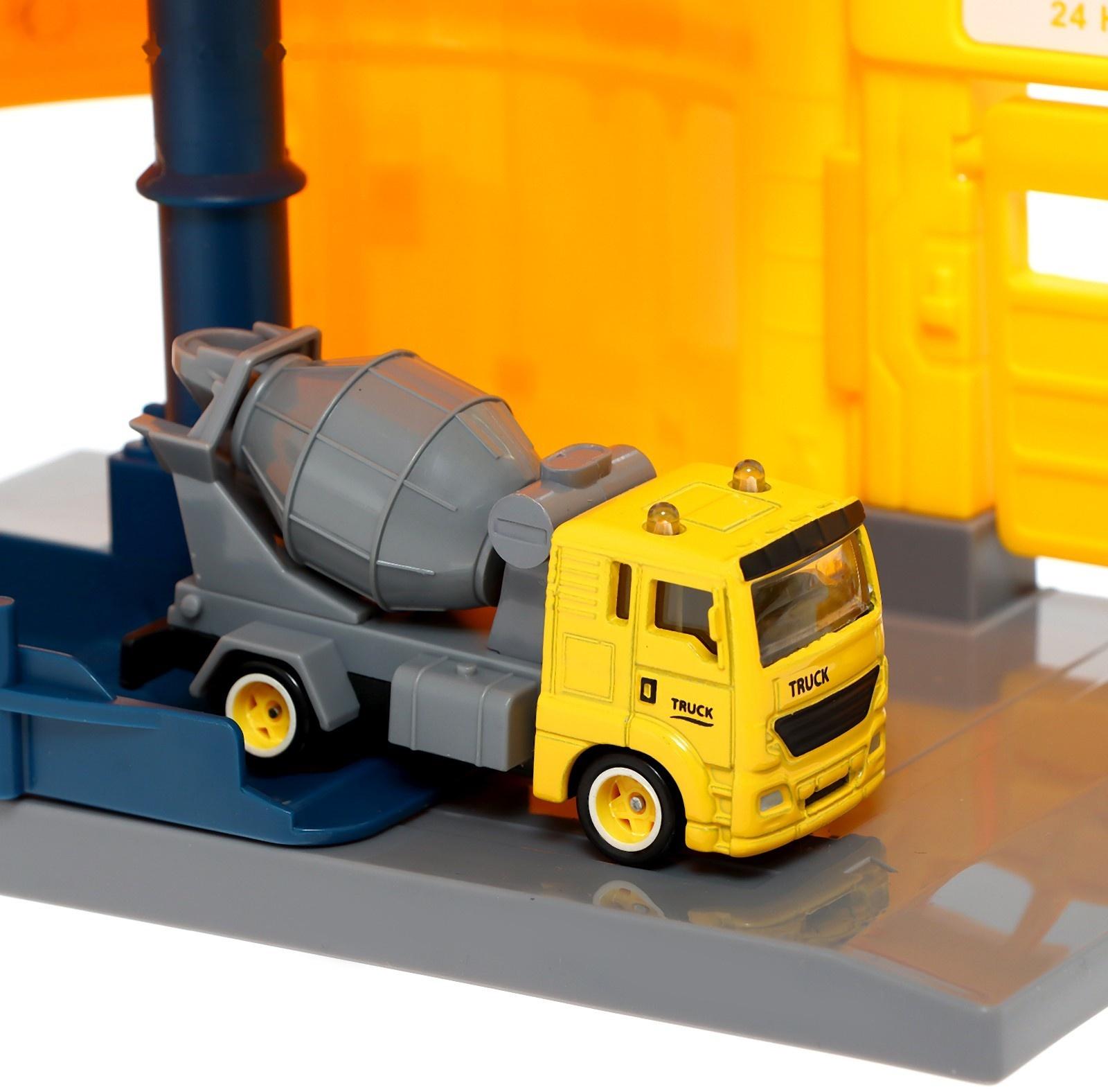 Парковка «Строительный лифт», с подъёмом, машинка опускается с кнопки, звонит колокол, МИКС