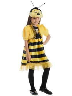 Карнавальный набор «Пчёлка», платье, жилет, шапка-маска, рост 122-128, 4-7 лет
