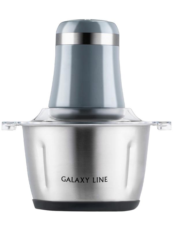 Измельчитель Galaxy GL 2367, металл, 600 Вт, 1.8 л, 2 скорости, серебристо-голубой
