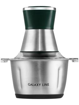 Измельчитель Galaxy GL 2382, металл, 600 Вт, 1.8 л, 2 скорости, серебристо-изумрудный