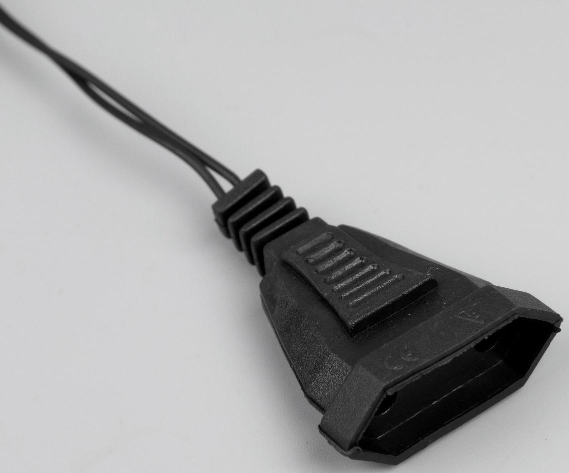 Удлинитель для комнатных гирлянд, 5 м, тёмная нить, УМС-вилка