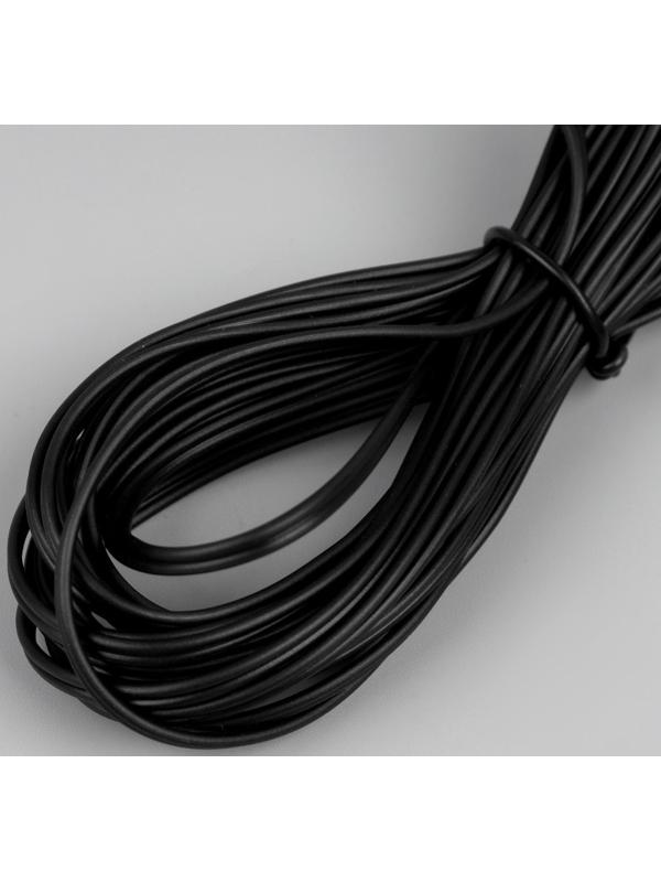 Удлинитель для комнатных гирлянд, 5 м, тёмная нить, УМС-вилка