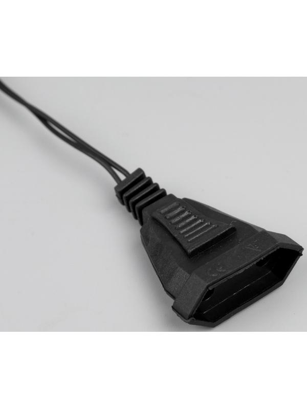 Удлинитель для комнатных гирлянд, 5 м, тёмная нить, УМС-вилка