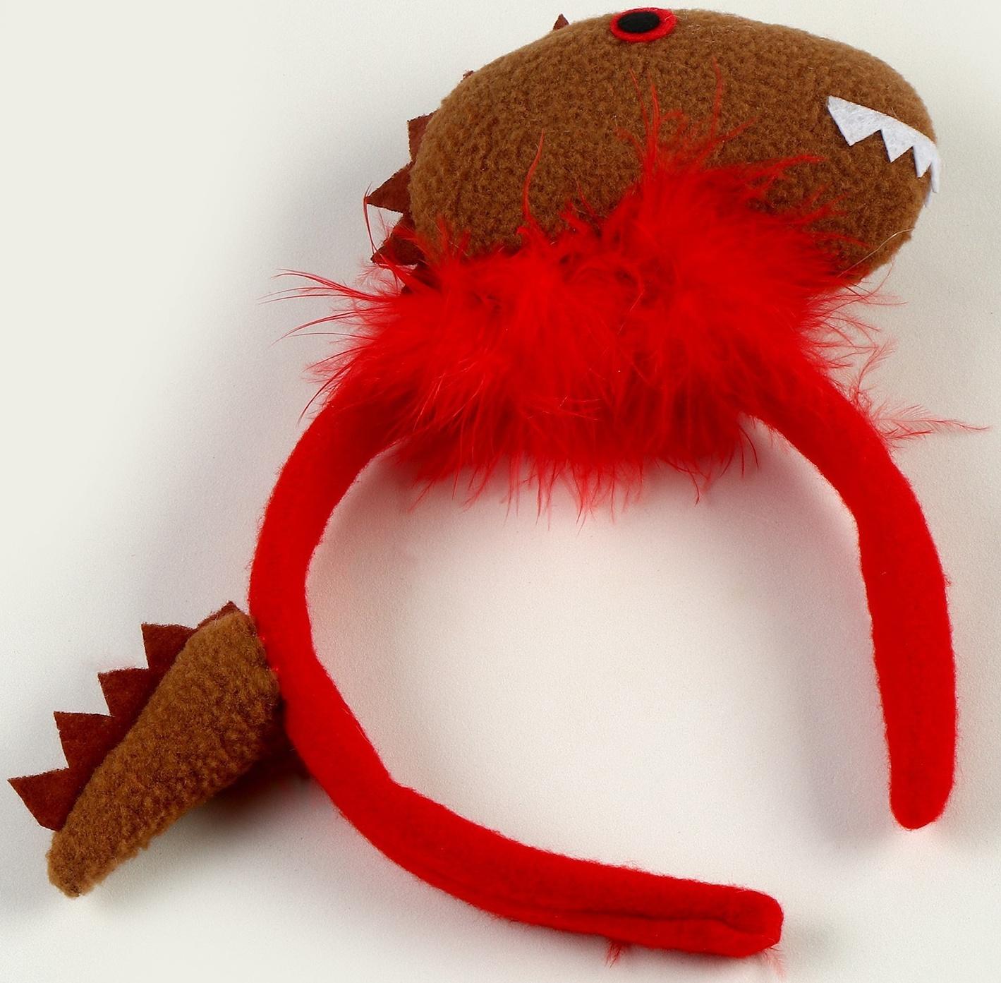 Карнавальный ободок «Зубастый дракончик», цвета МИКС