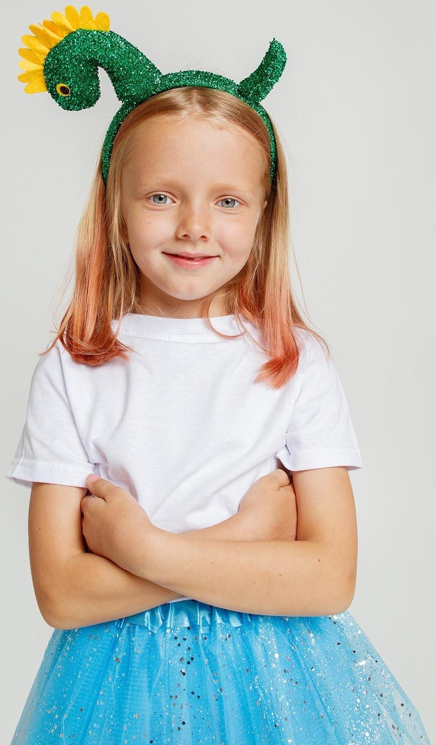 Карнавальный ободок «Дракончик», цвет зелёный