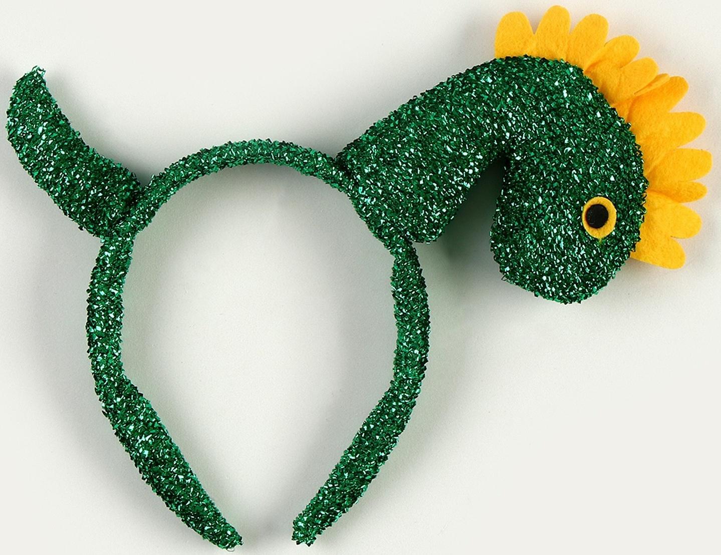 Карнавальный ободок «Дракончик», цвет зелёный