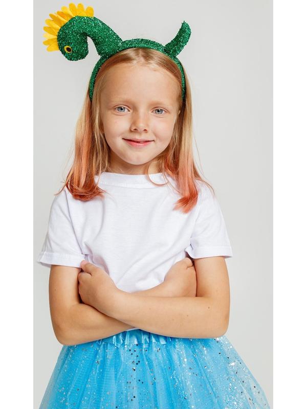 Карнавальный ободок «Дракончик», цвет зелёный