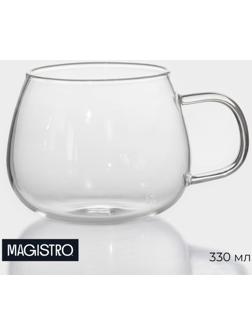 Кружка стеклянная Magistro «Валенсия», 330 мл, 10×8 см