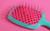 Расчёска массажная, широкая, вентилируемая, 8,5 × 20,5 см, PVC коробка, цвет бирюзовый/розовый