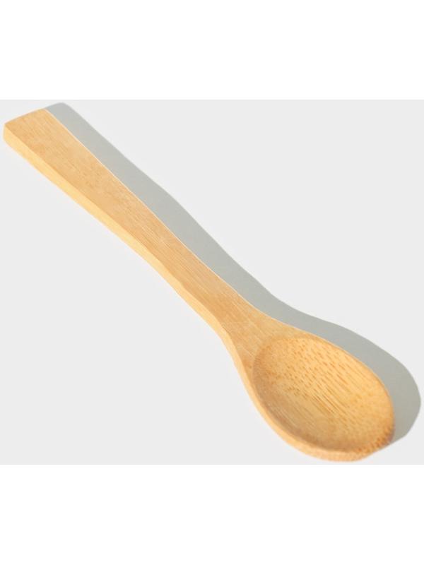 Банка стеклянная для сыпучих продуктов с бамбуковой крышкой и ложкой «Эко», 1 л