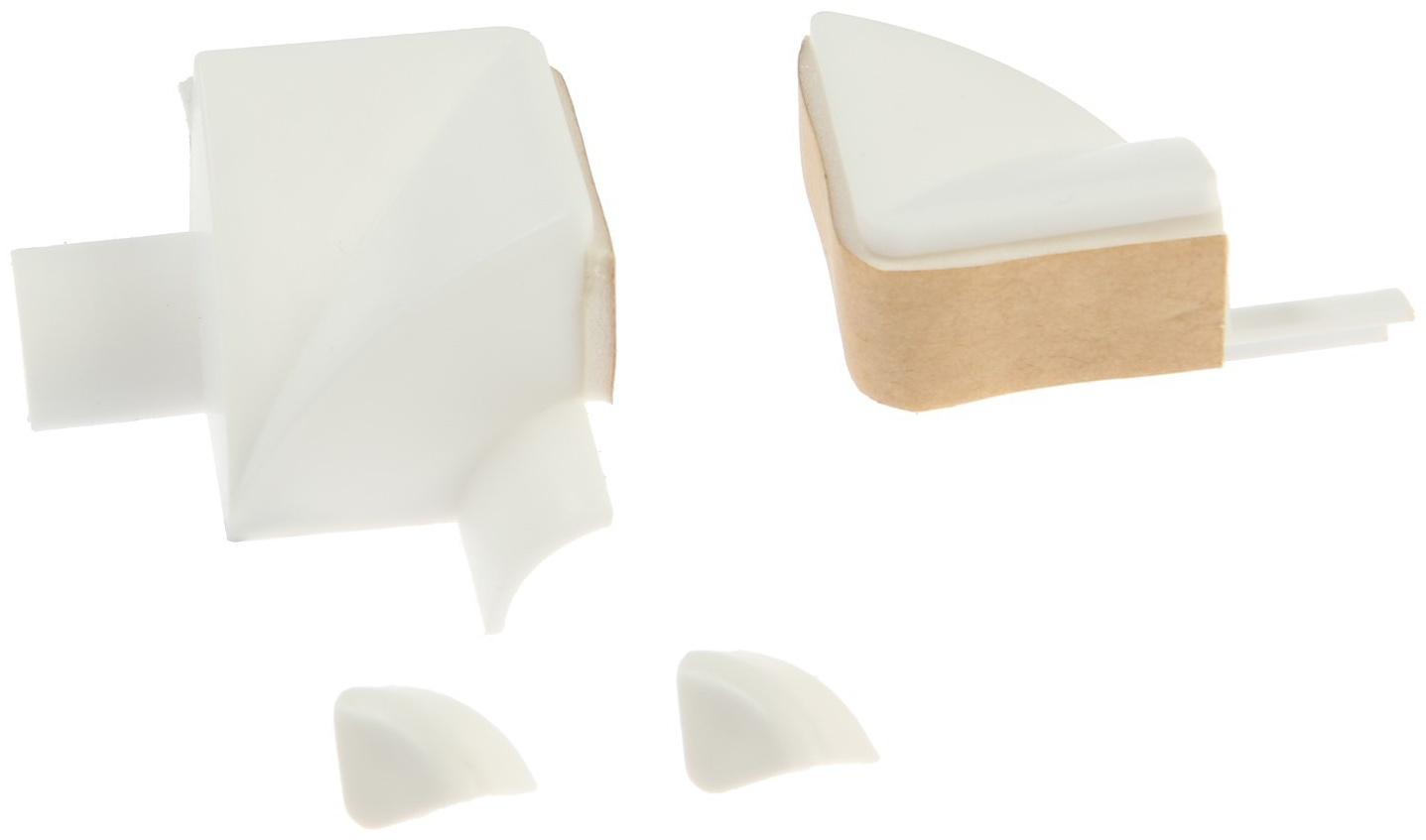 Лента бордюрная 4WALLS, белая, с 2 уголками и 2 заглушками, 38 мм х 3.35 м