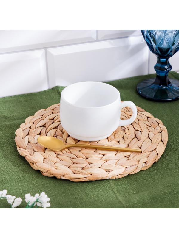 Салфетка сервировочная, d 20 х 0.5 см, водный гиацинт