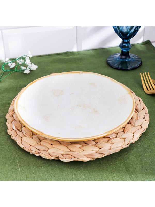 Салфетка сервировочная, d 25 х 0.5 см, водный гиацинт