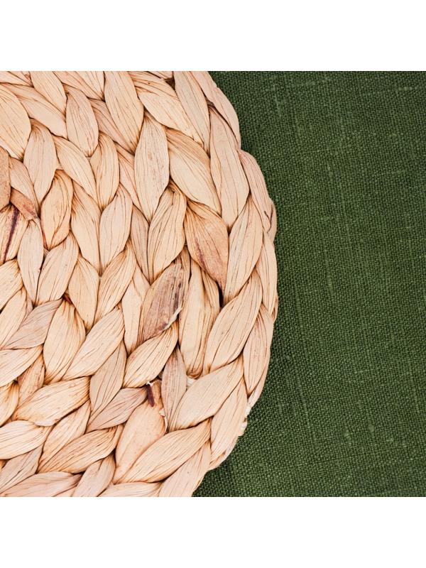 Салфетка сервировочная, d 25 х 0.5 см, водный гиацинт