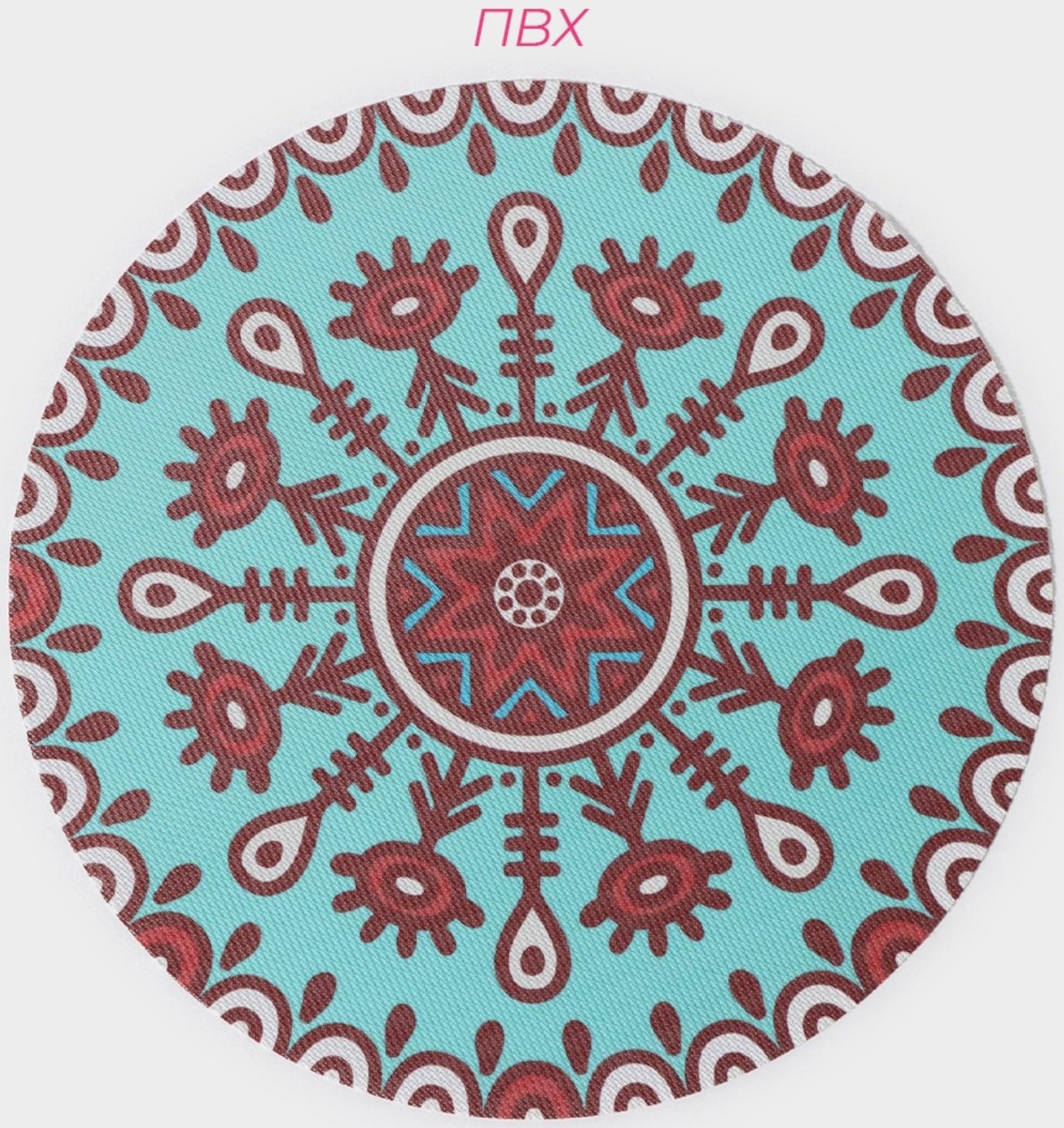 Набор салфеток сервировочных Доляна «Колли», d=38 см, 4 шт, цвет бирюзовый